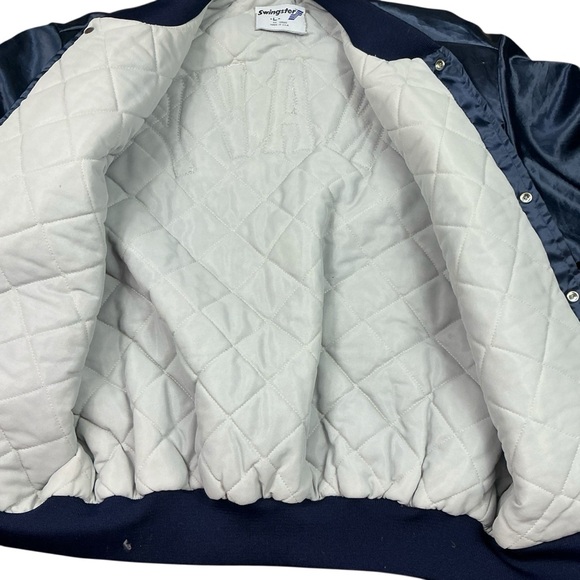 Vintage United States Navy 80/90s satin bomber jacket USA made size large - Picture 5 of 6